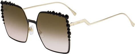 fendi ff 0259/s 02o5 square black sunglasses|Fendi .